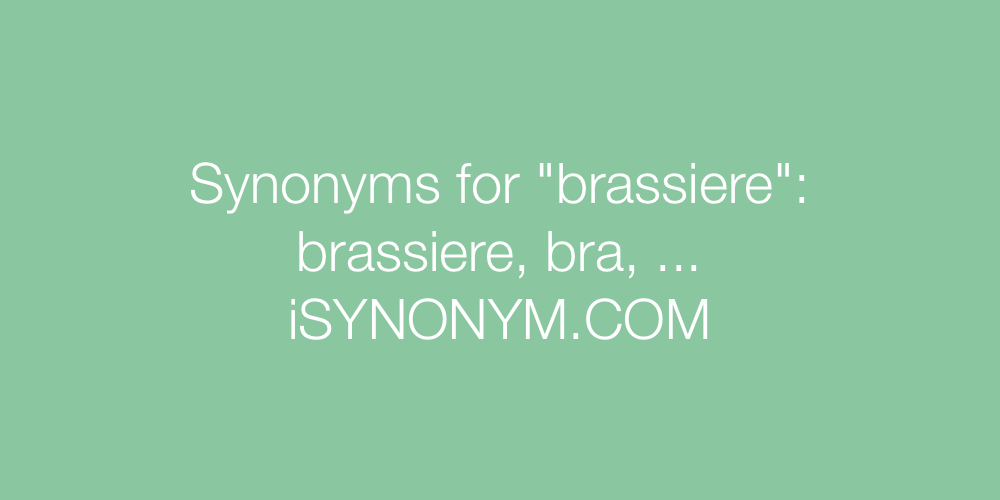 Synonyms brassiere