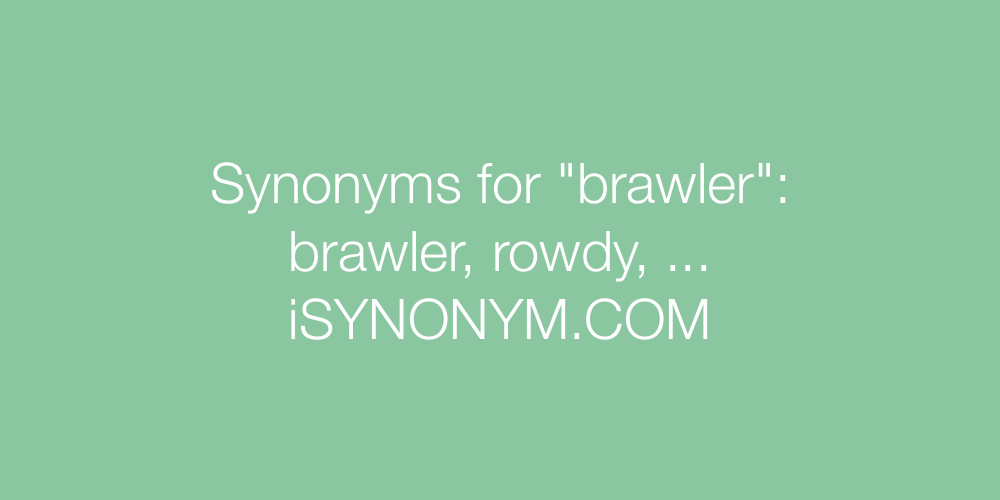 Synonyms brawler