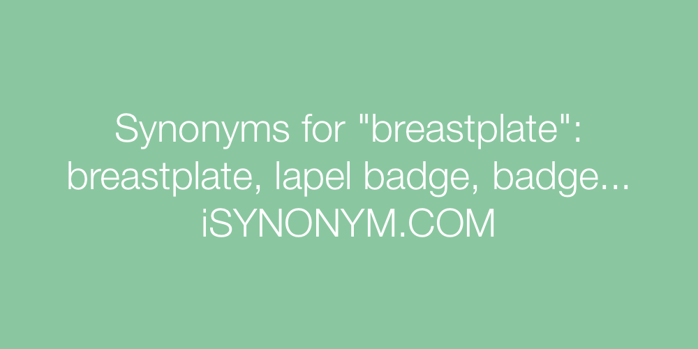 Synonyms breastplate