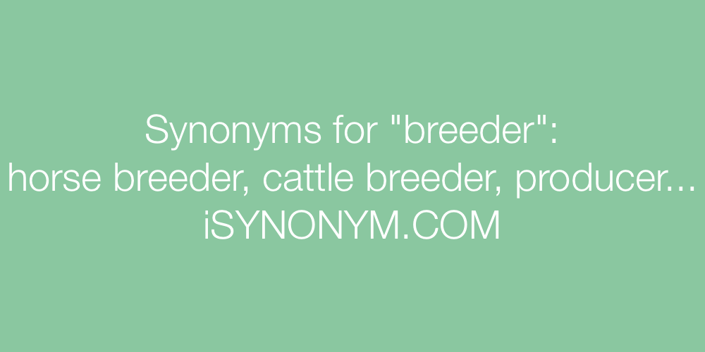 Synonyms breeder