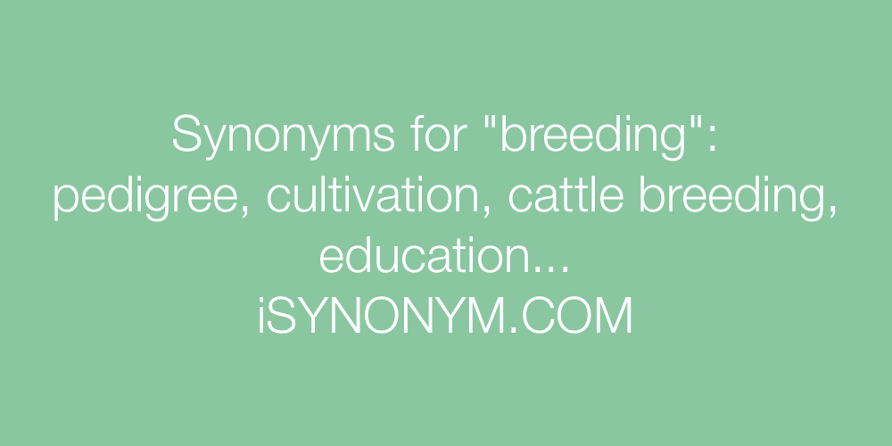 Synonyms breeding