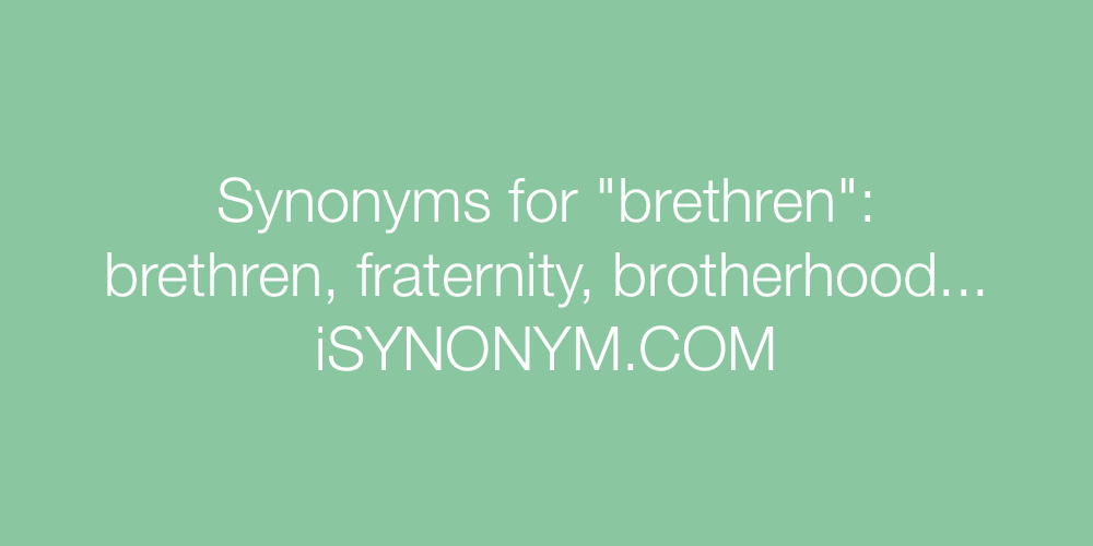 Synonyms brethren