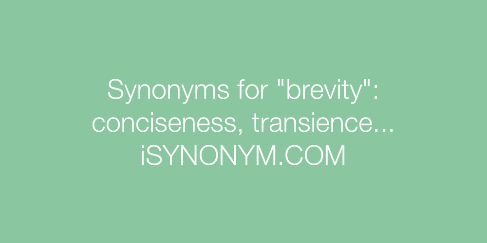 Synonyms brevity