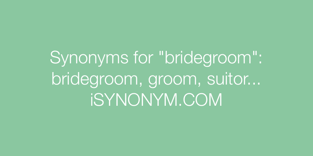 Synonyms bridegroom