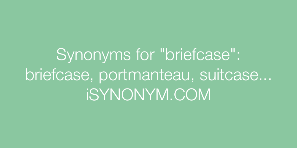 Synonyms briefcase