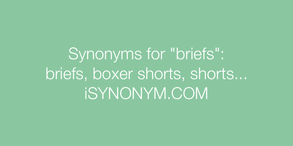 Synonyms briefs