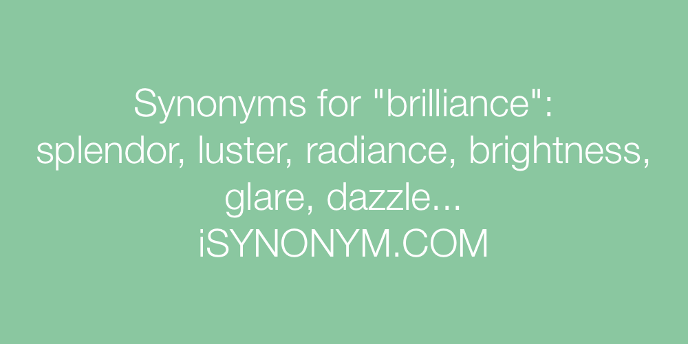 Synonyms brilliance