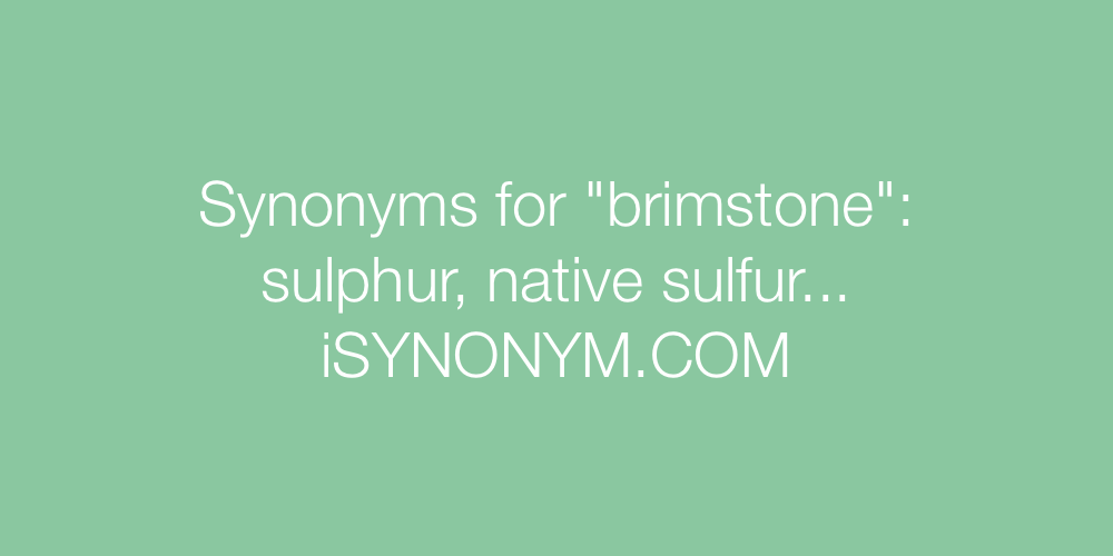 Synonyms brimstone
