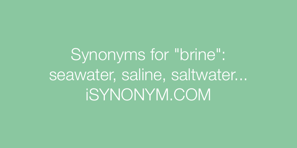 Synonyms brine