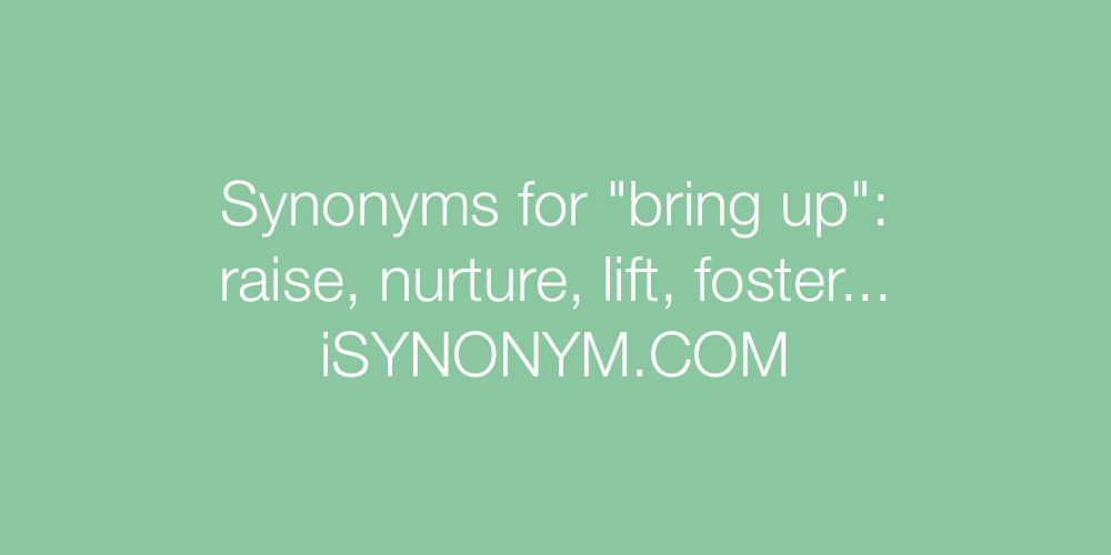 Synonyms bring up