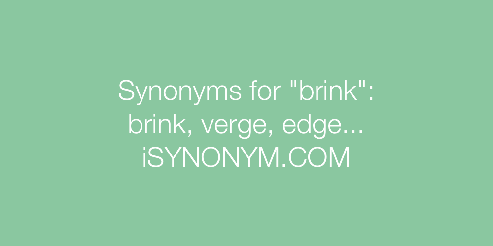 Synonyms brink