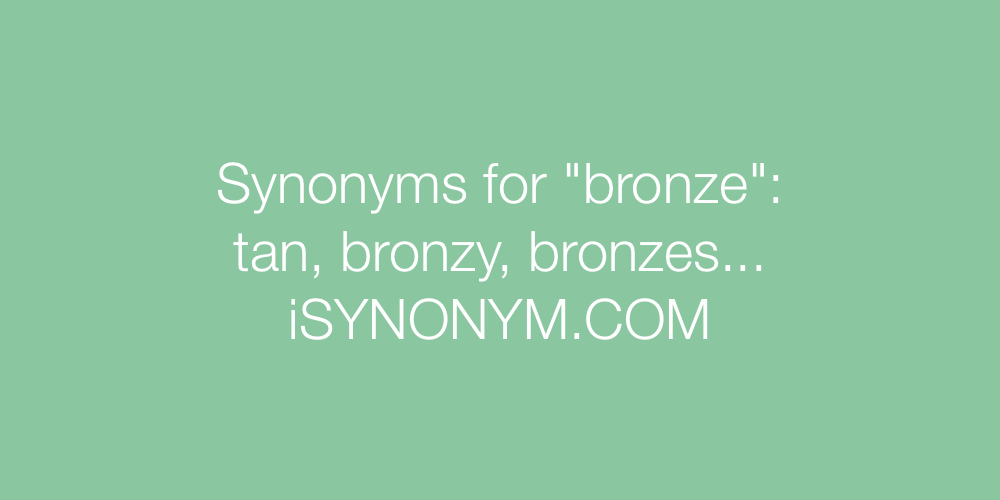 Synonyms bronze