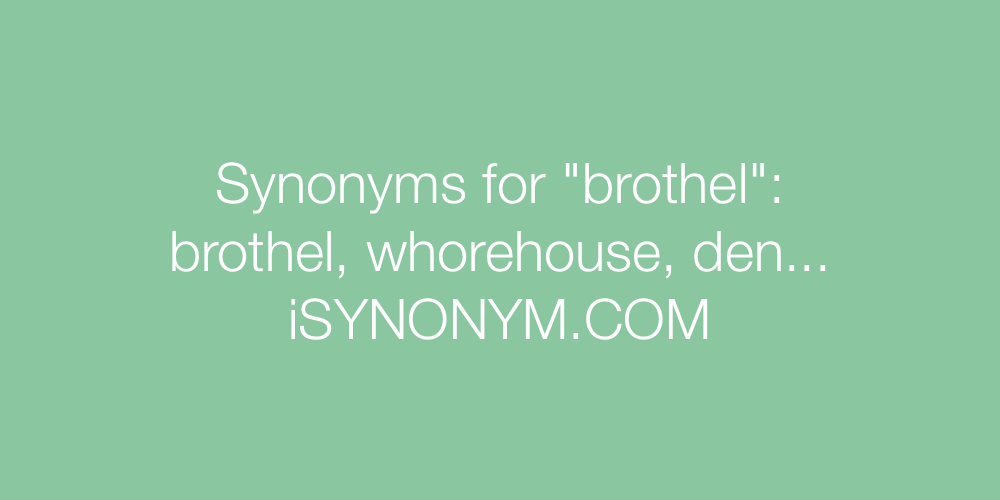Synonyms brothel