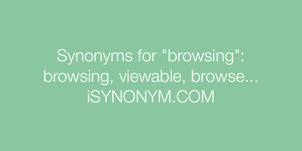 Synonyms browsing