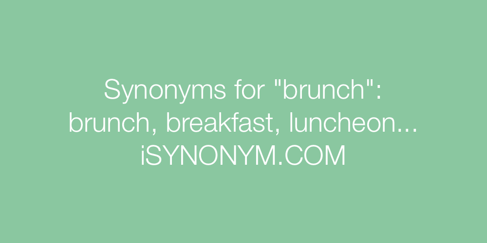Synonyms brunch