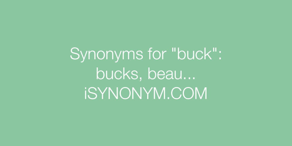 Synonyms buck