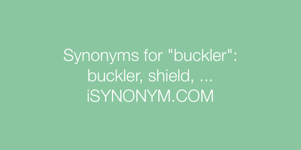 Synonyms buckler