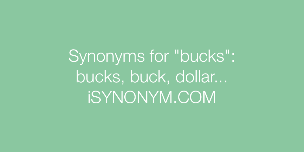 Synonyms bucks