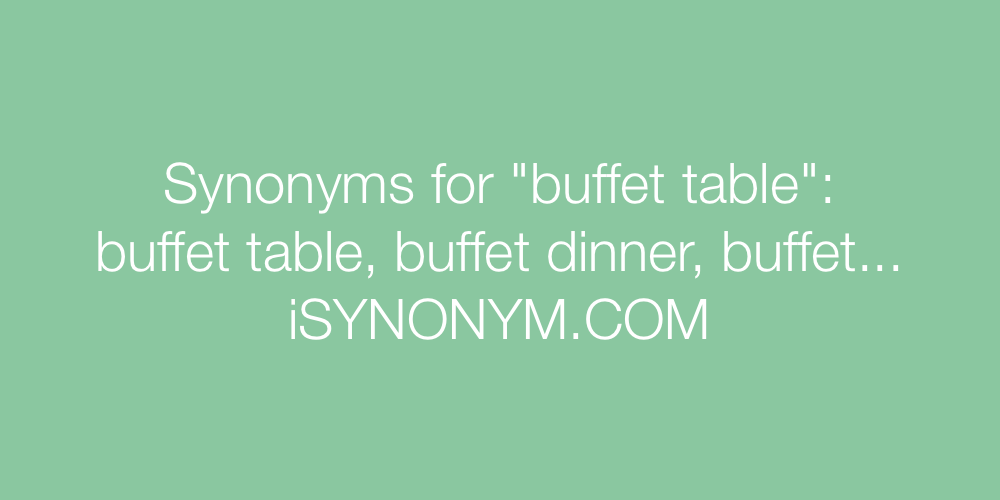 Synonyms buffet table