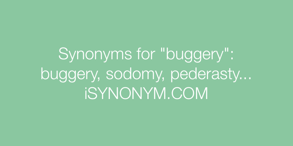 Synonyms buggery