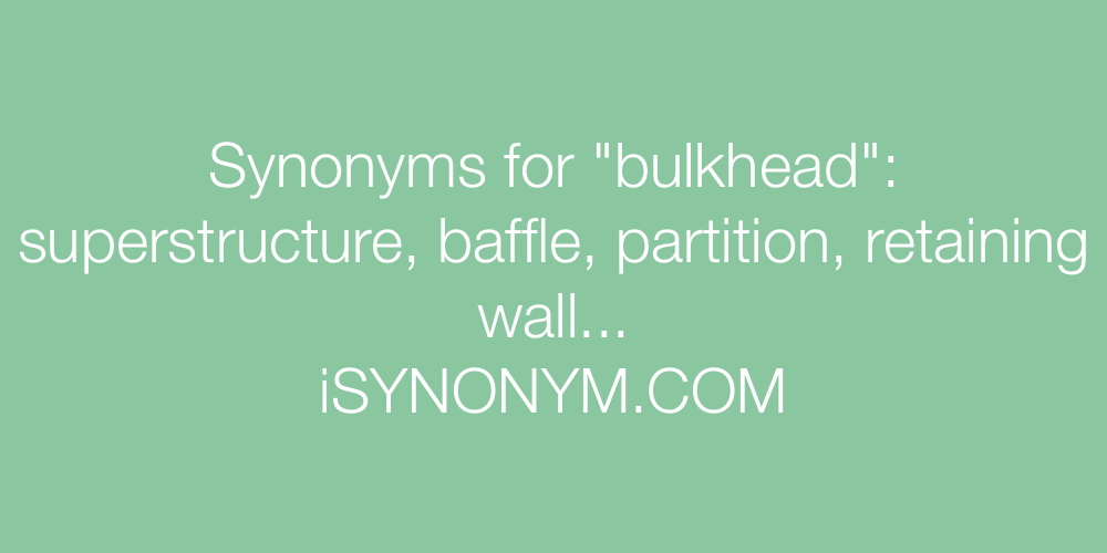 Synonyms bulkhead
