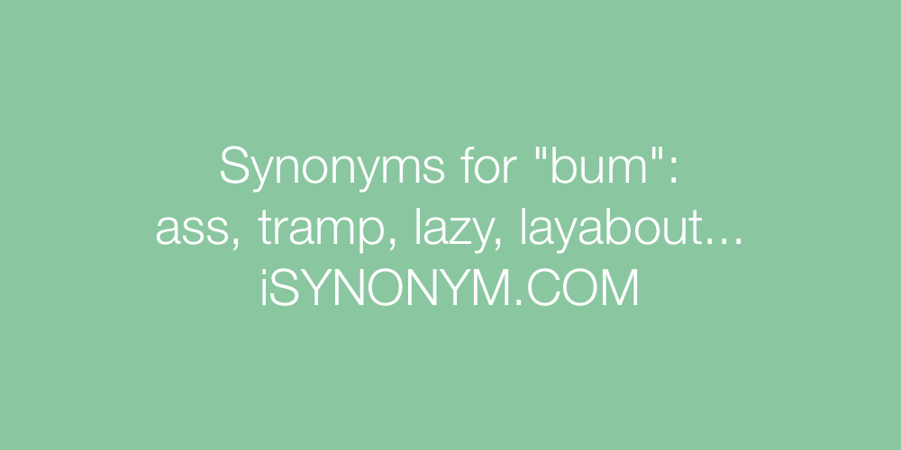 Synonyms bum