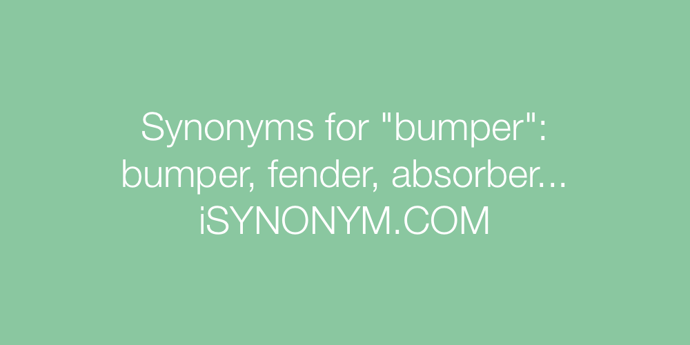 Synonyms bumper