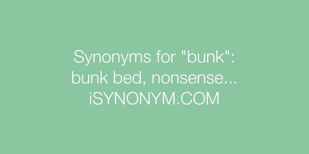 Synonyms bunk