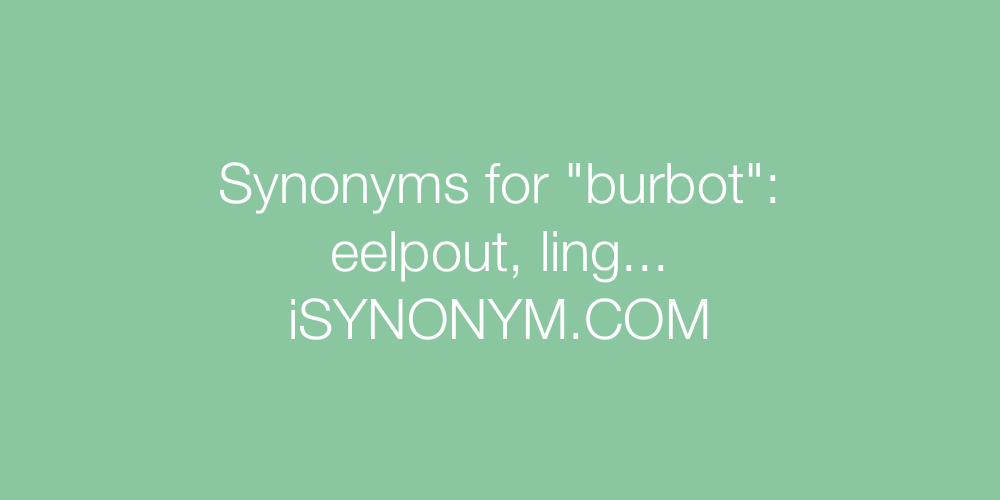 Synonyms burbot