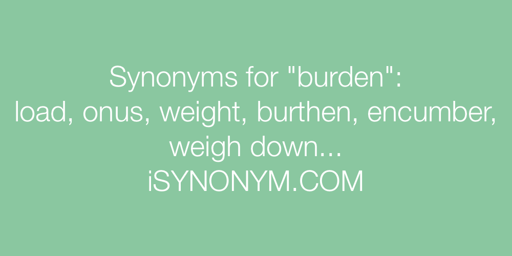 Synonyms burden