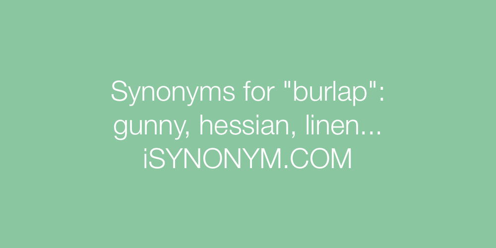 Synonyms burlap