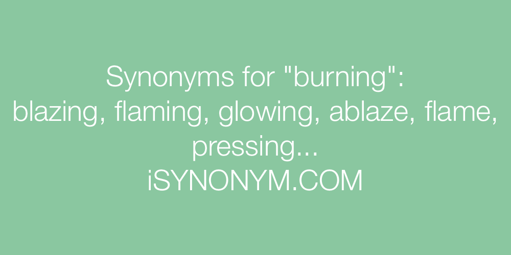 Synonyms burning