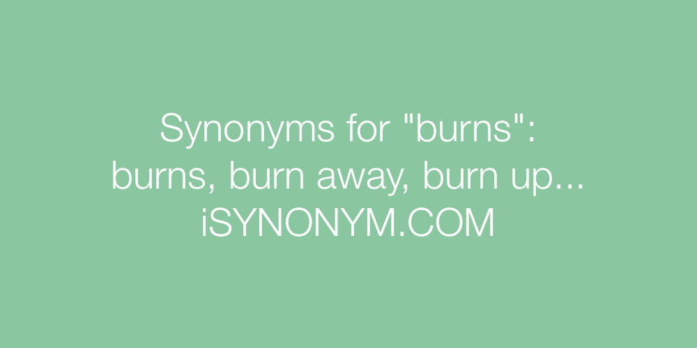 Synonyms burns