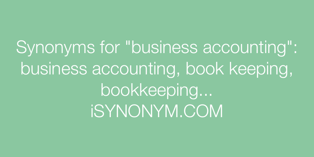 Synonyms business accounting