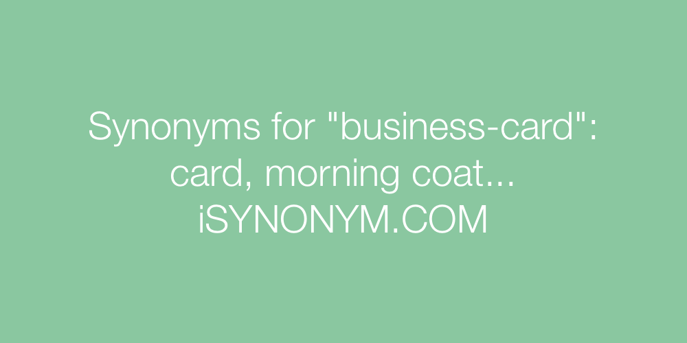 Synonyms business-card