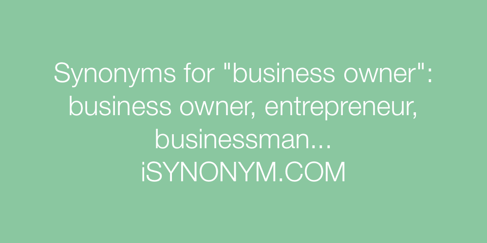 Synonyms business owner
