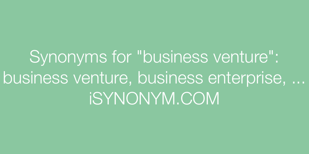 Synonyms business venture