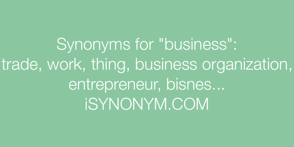 Synonyms business