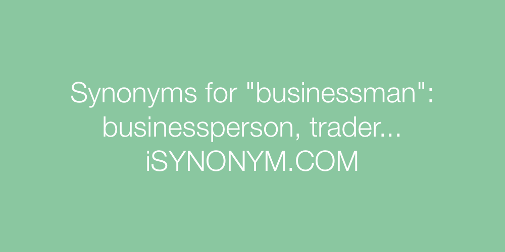 Synonyms businessman