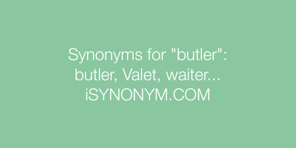 Synonyms butler