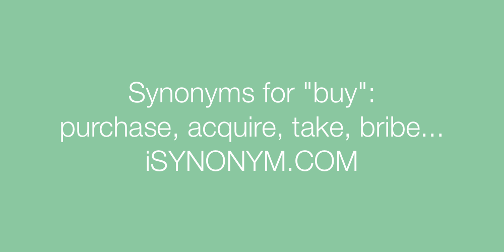 Synonyms buy