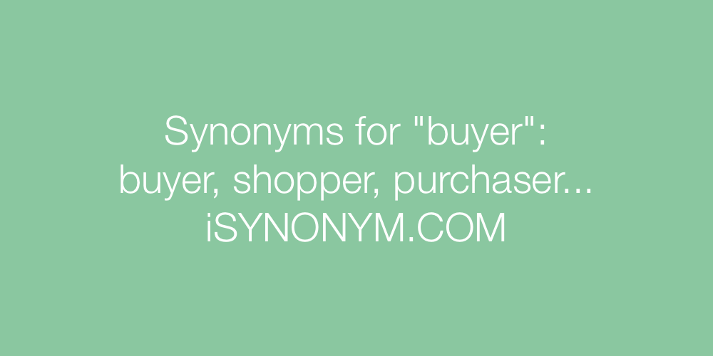 Synonyms buyer