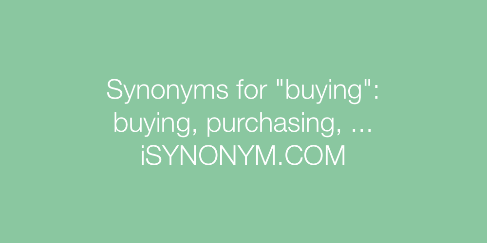 Synonyms buying