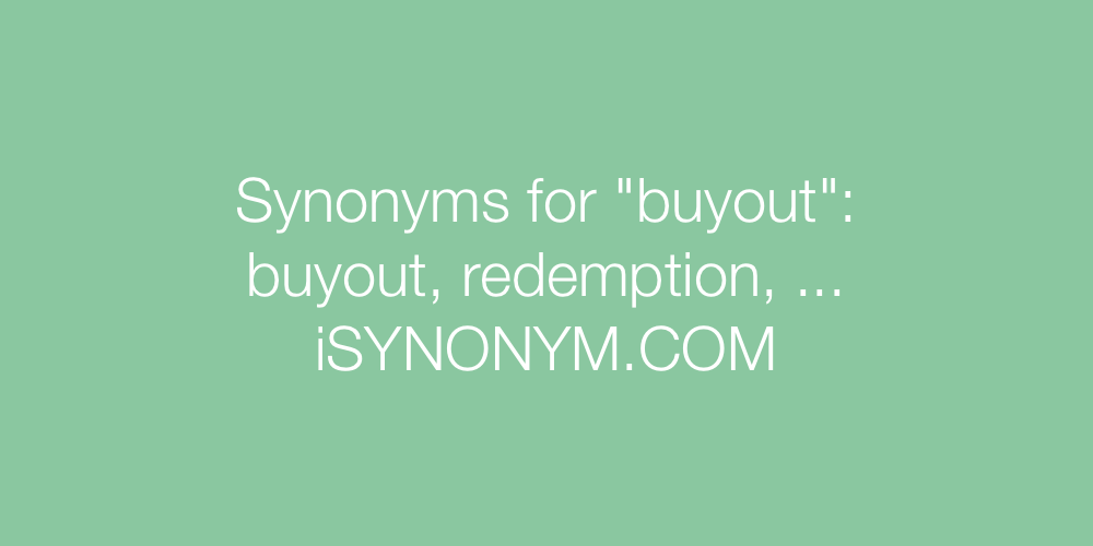 Synonyms buyout