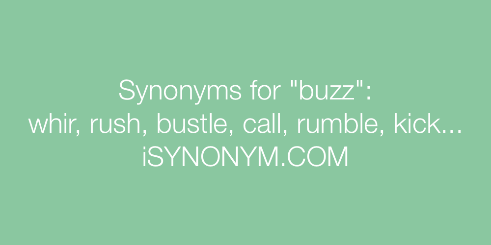 Synonyms buzz