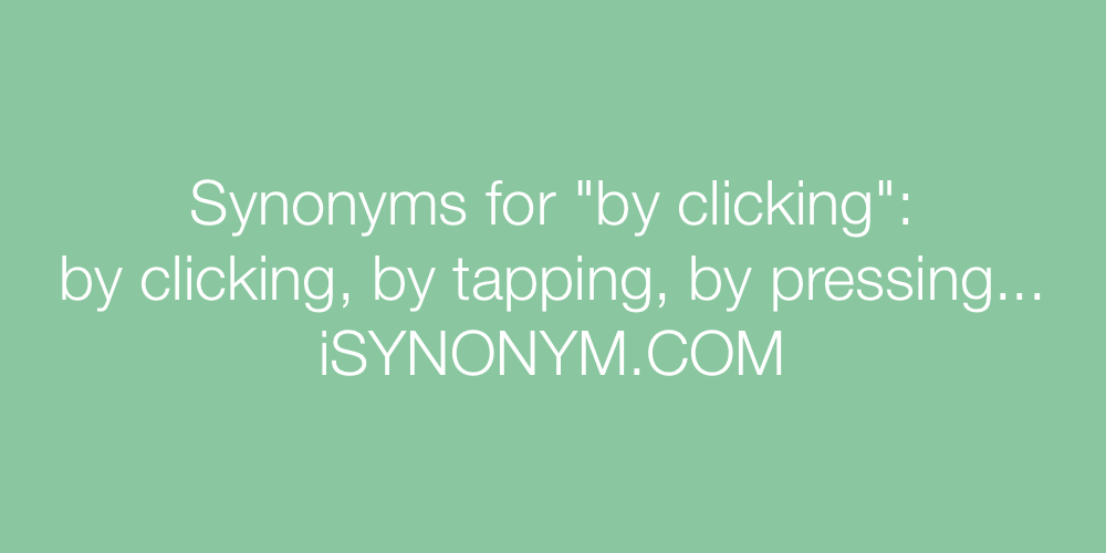 Synonyms by clicking