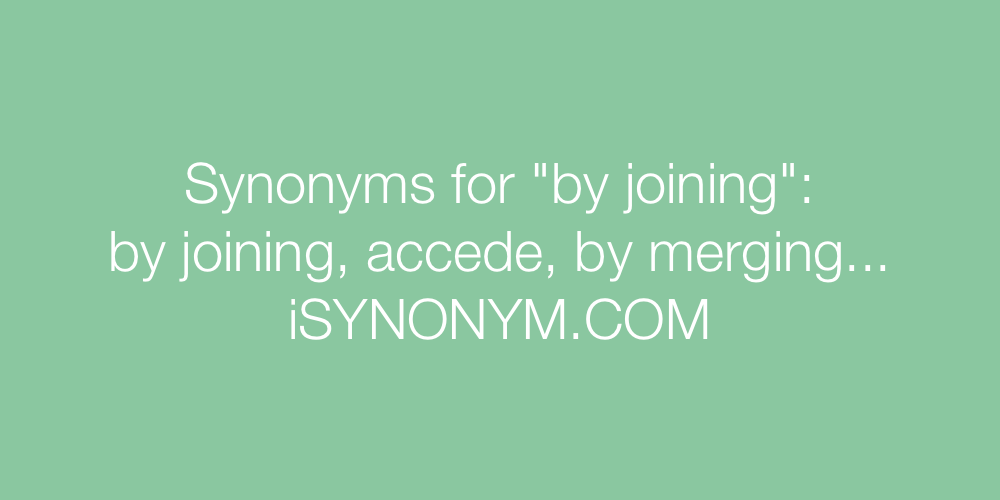 Synonyms by joining