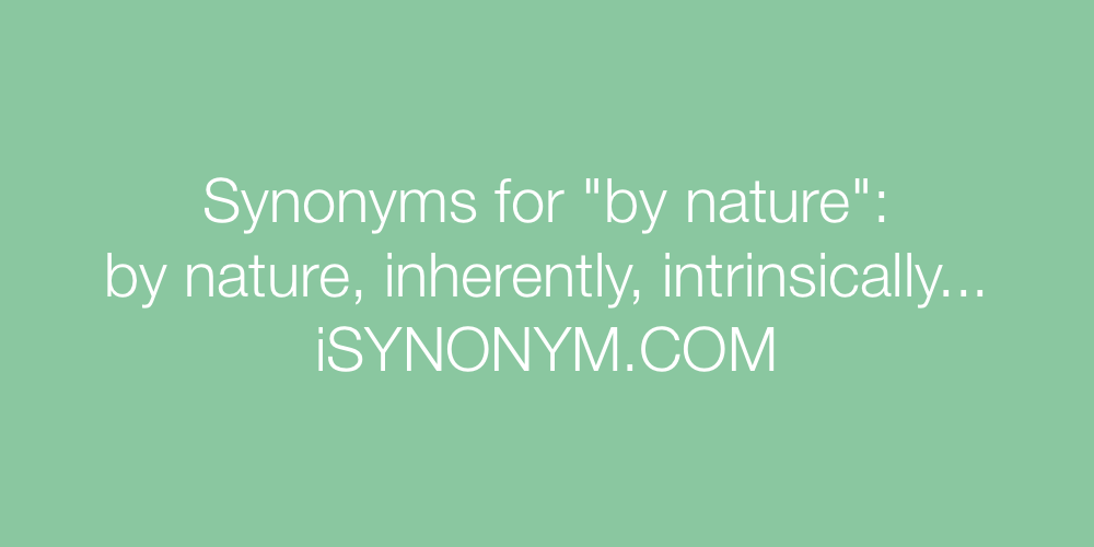 Synonyms by nature