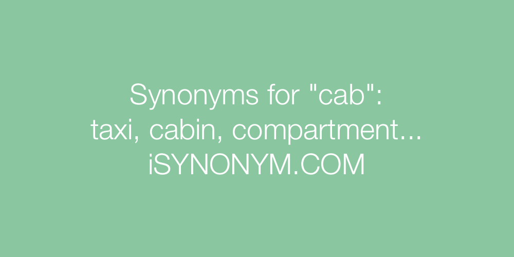 Synonyms cab