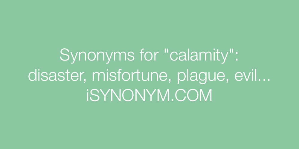 Synonyms calamity